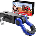 Heavy Duty 2-Inch Shackle Hitch Receiver for Ultimate Vehicle Recovery with 3/4" D-Ring Shackle