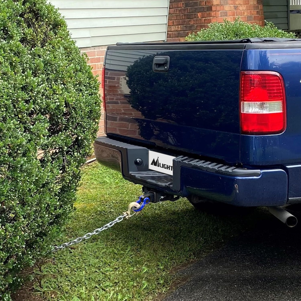 Heavy Duty 2-Inch Shackle Hitch Receiver for Ultimate Vehicle Recovery with 3/4" D-Ring Shackle
