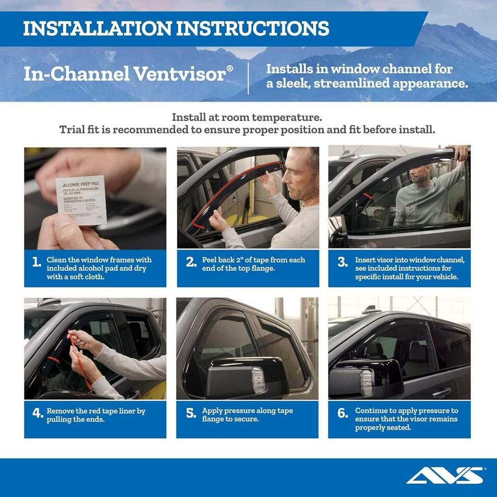 Auto Ventshade [] In-Channel Rain Guards for 1999 - 2007 Mazda B3000; 1999 - 2009 Mazda B4000 Extended Cab; 1999 - 2011 Ford Ranger, SUPERCAB ONLY | Window Vent Visors, 2 Pcs. - Smoke | 192083